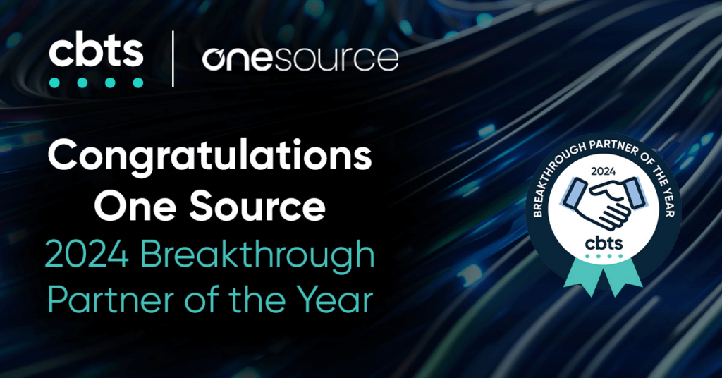Congratulations One Source 2024 Breakthrough Partner of the Year